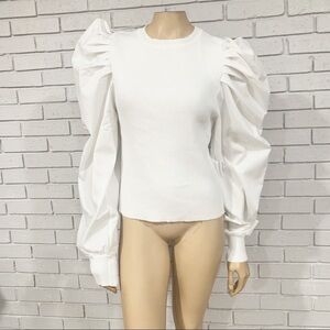 Nasty Gal Women’s Puff Shoulder Knitted Sweater